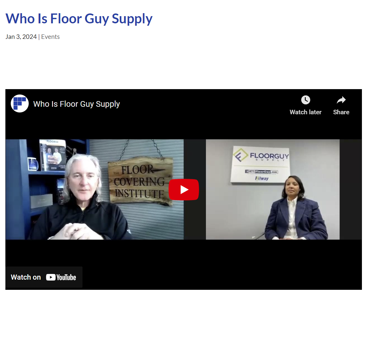 Who is floor guy supply